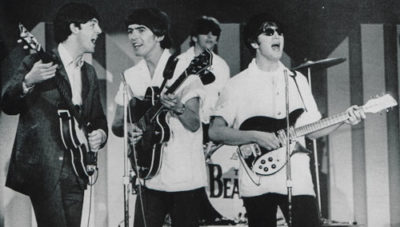 Beatles rehearse for the Ed Sullivan Show