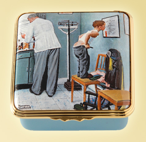 These limited edition enamel boxes come with hand-painted reproductions of Rockwell's art.© SEPS, All Rights Reserved. Photo courtesy of Garland Holmes