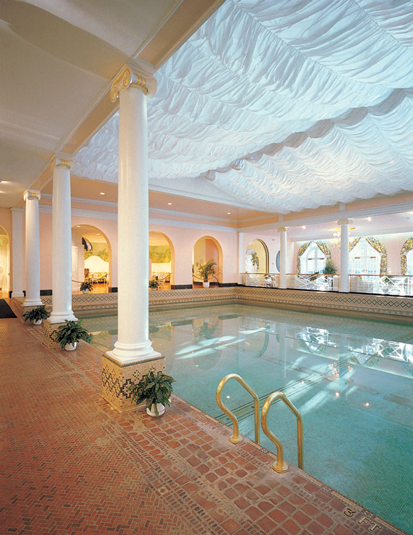 The Greenbrier’s indoor pool in West Virginia.