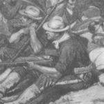 Soldiers sitting with their rifles
