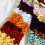 multi-colored crochet scarf