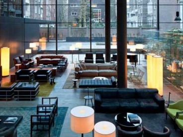 Glass atrium at The Conservatorium in Museumplein, Amsterdam. Source: Conservatorium Hotel