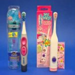 Two models of the Spinbrush are shown here. To help prevent injury, inspect the Spinbrush for damage or loose bristles before each use, and always supervise children and adults who may need assistance when using it. Photo by PR Newswire.