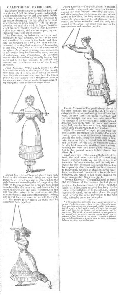 Instructions on calisthenic exercises published in the Saturday Evening Post 
