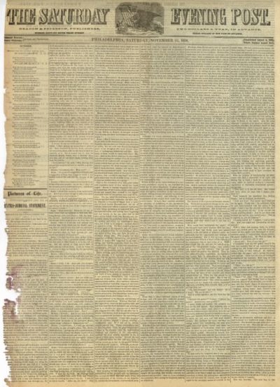 November 22, 1856 Archives | The Saturday Evening Post