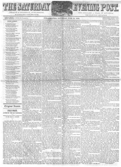 June 19, 1858 | The Saturday Evening Post