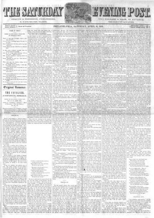 April 16, 1859 Archives The Saturday Evening Post