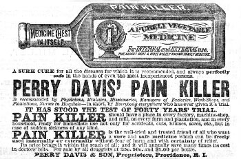 Perry Davis & Son Painkiller advertisement