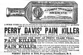 Perry Davis & Son Painkiller advertisement