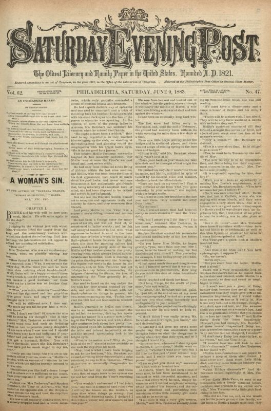 June 9, 1883 The Saturday Evening Post