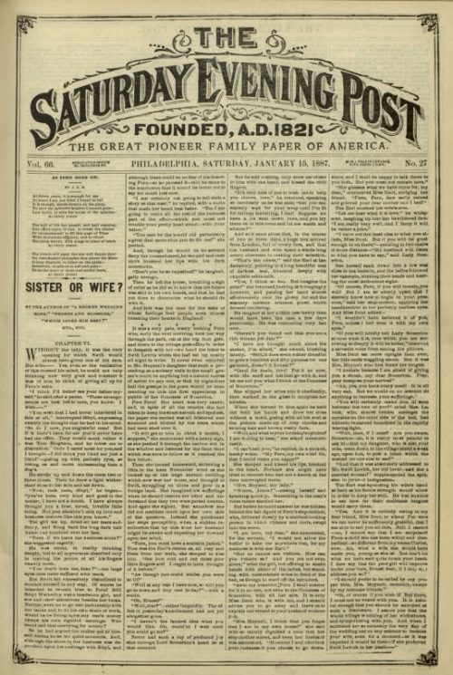 January 15, 1887 Archives | The Saturday Evening Post