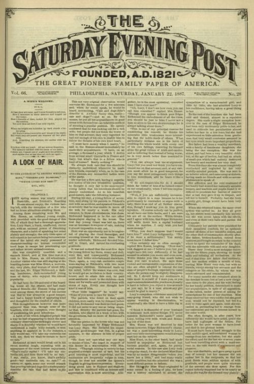 January 22, 1887 Archives | The Saturday Evening Post