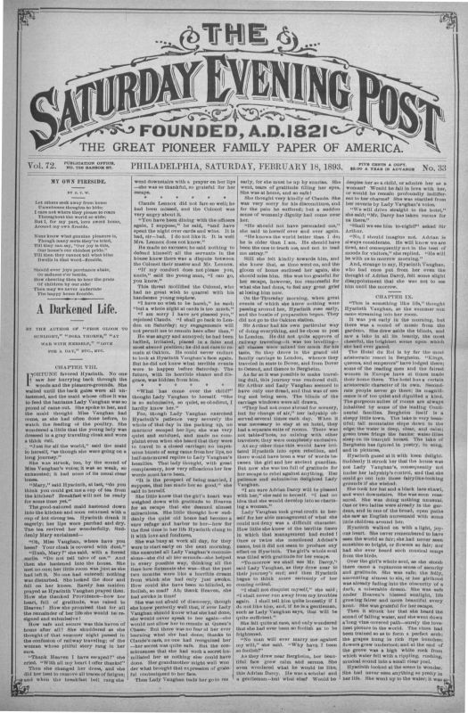 February 18 1893 The Saturday Evening Post