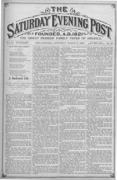 March 11, 1893 Archives The Saturday Evening Post