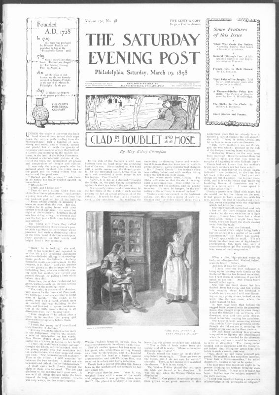 March 19, 1898 The Saturday Evening Post