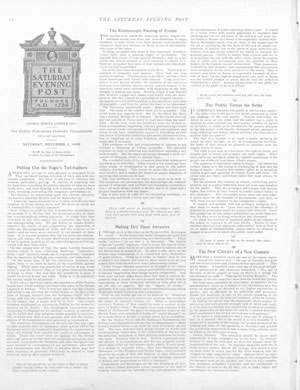 Read the entire editorial: "The Kinetiscope Passing of Events" from the pages of the November 3, 1900 issue of the Post.