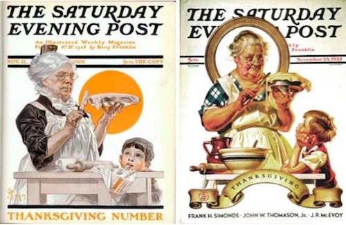 Saturday Evening Post Thanksgiving Pie Counted Cross-Stitch Pattern