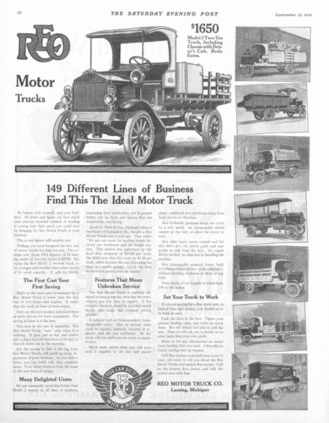 REO Motors Ad
