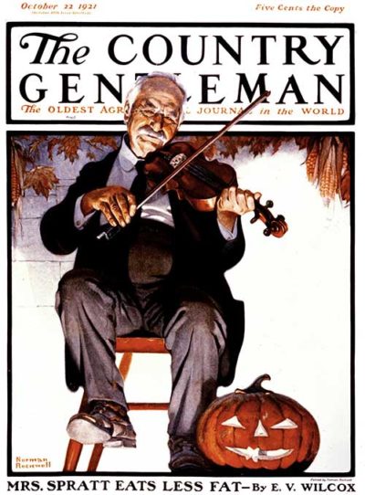 Halloween Fiddler by Norman Rockwell CG October 22, 1921