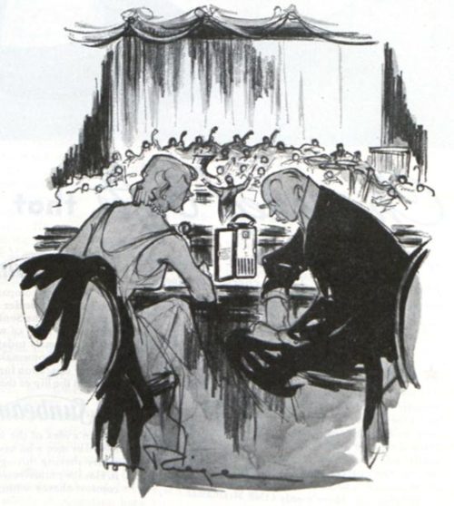 man and woman in a dining hall