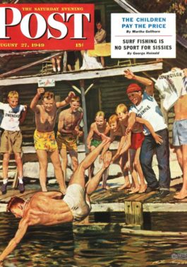 Throwing camp counselor in the lake