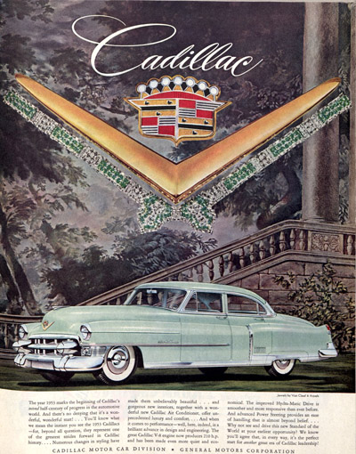 1953 advertisement for Cadillac
