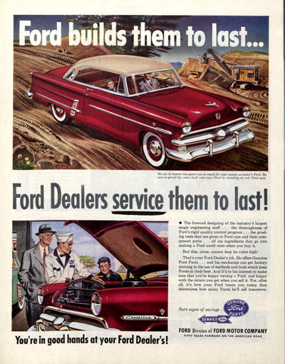 1953 advertisement for Ford