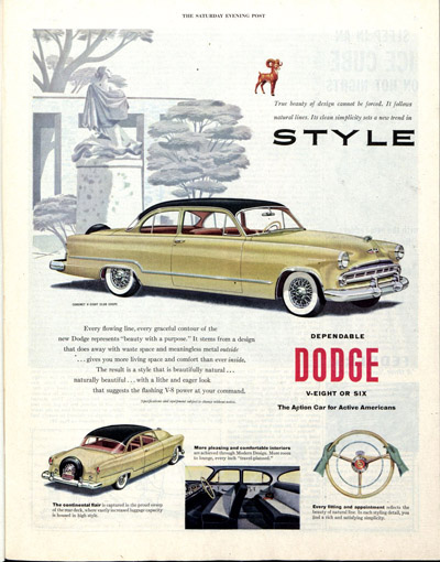 1953 advertisement for Dodge