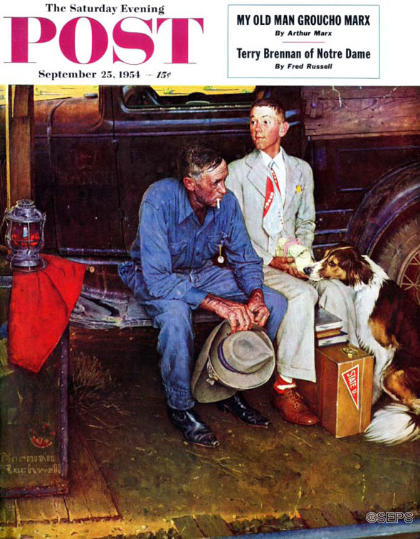 Breaking Home Ties Norman Rockwell September 25, 1954