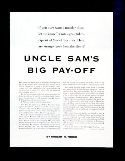 Original article of Uncle Sam's Big Pay-Off page 1