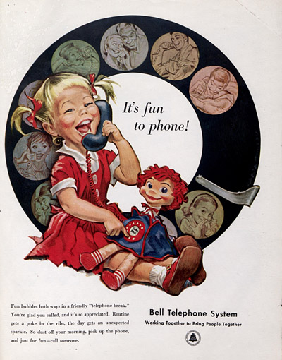 1958 advertisement for Bell telephone