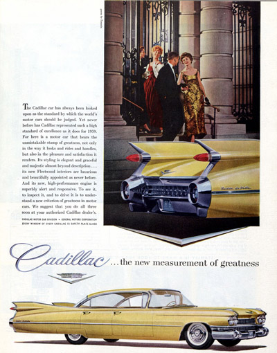 1958 advertisement for Cadillac