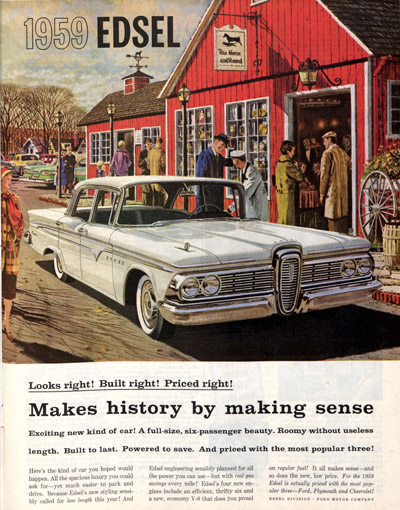 1958 advertisement for Ford Edsel