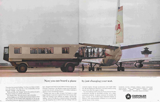 1963 advertisement for transportation to airplane