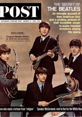 Cover for the Saturday Evening Post, featuring The Beatles