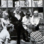 Dr. Seuss in a rare appearance with children in 1965.