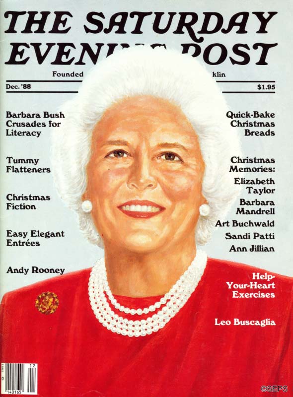 Barbara Bush Portrait | The Saturday Evening Post