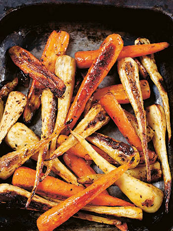 Sticky Cumin and Apricot Roasted Carrots