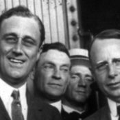 FDR and James M. Cox posing together