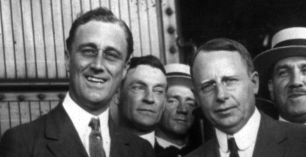 FDR and James M. Cox posing together