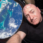 Scott Kelly in space