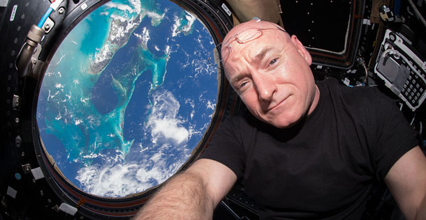 Scott Kelly in space