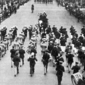 Paul Whiteman leading the Knights Templar Bands during the 1925 convention at New York City