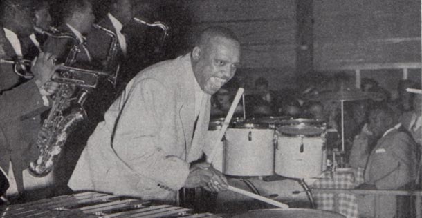 Lionel Hampton playing drums