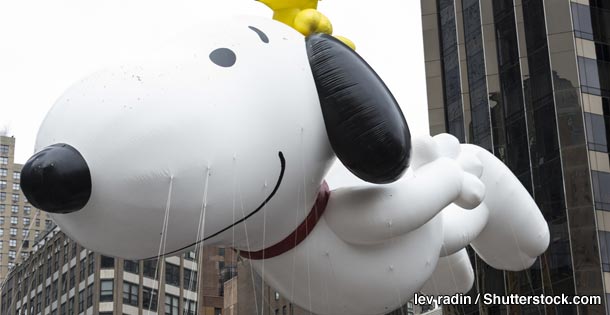 Snoopy parade balloon