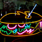 Neon sandwich sign