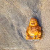 Buddha in the sand