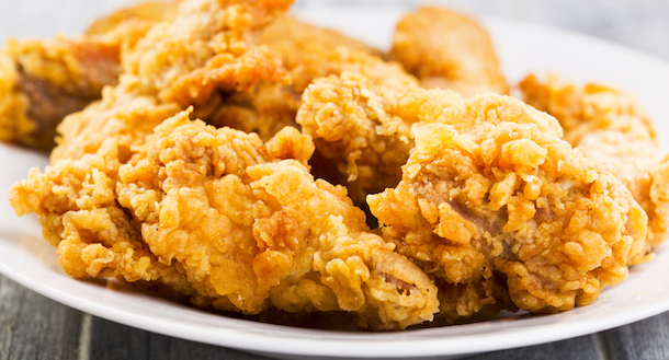 Plate of fried chicken