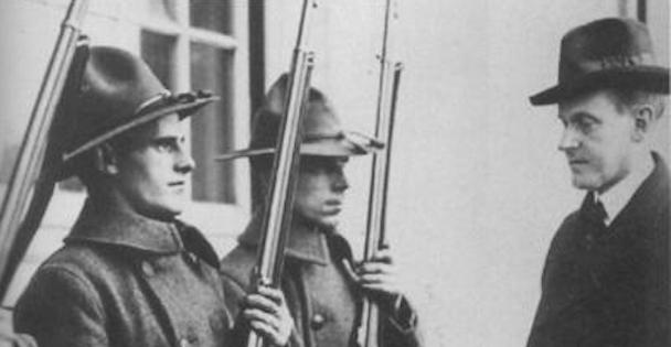 Calvin Coolidge inspects militia