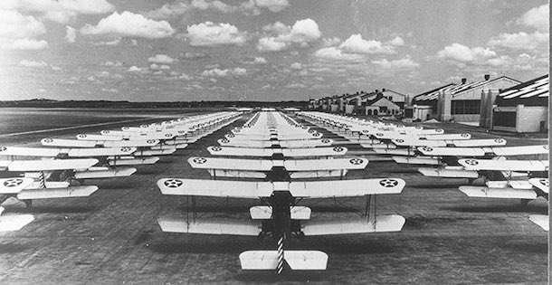 US Army planes on Randolf Field tarmac in the 1930s
